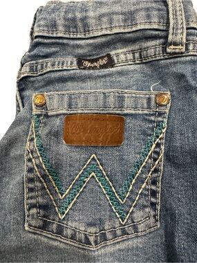 Wrangler Kids Denim Jeans with Teal Stitching